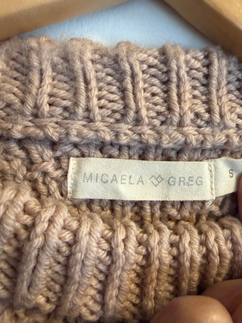 Micaela Greg Bevel Sweater - Wool - Blush - S - Picture 5 of 9